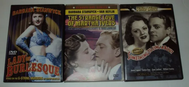 Lady Of Burlesque/Strange Love Of Martha Ivers/Something To Sing 3 Dvd Movies