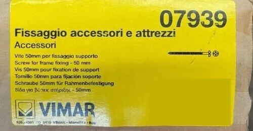 VIMAR 07939 vite 50 mm per fissaggio supporto materiale elettrico 503 504 506