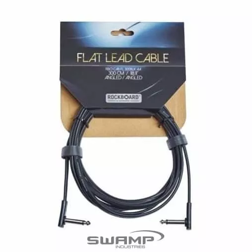 RockBoard RBO CAB FL AA 1/4" Flat Instrument Guitar Cable Angled - Angled - 3m