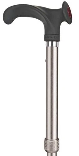 Bastón Plegable en Plata Con Samtiger Soft-Beschichtung Bastón Reisestock