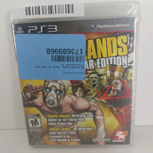 SEALED Borderlands Game of the Year Edition (Playstation 3, PS3) **Broken Seal**