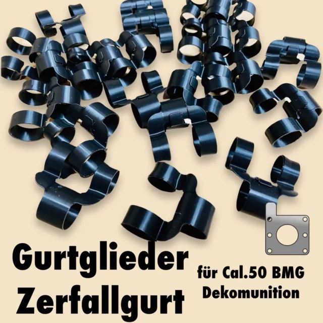 Gurtglieder Zerfallgurt für Cal.50 BMG Dekomunition 12,7x99 NATO KSK 3D-Druck