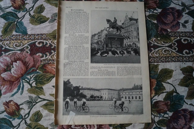1885 Zeitungsdruck 71 Danzig Kaiser Wilhelm Denkmal Potsdam Freyburg Jahn Polo
