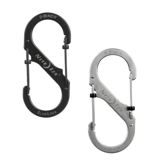 NITE IZE SlideLock S-Biner Mini Doppel Karabiner Schlüsselanhänger Schnapp Haken