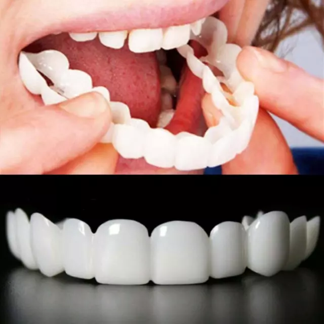 Adjustable Teeth Veneers Dentures for Men and Women Fake Teeth ，snap on veneers