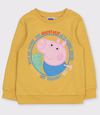 Sainsburys TU Peppa Pig George Baby Boys Mustard Sweatshirt Size 12-18 Months