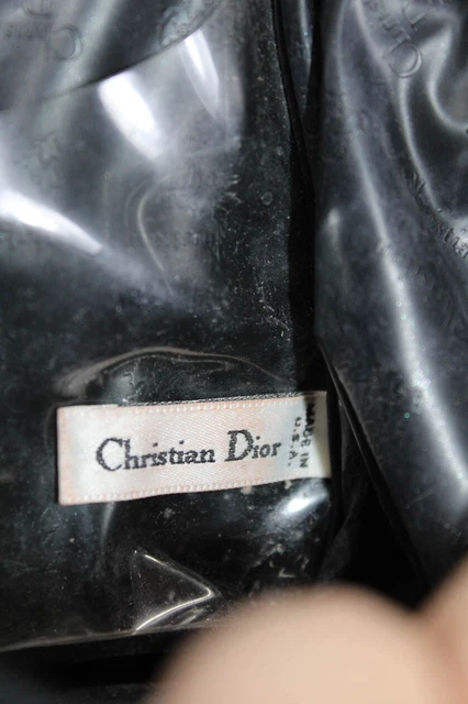 Christian Dior Womens Multicolored Logo Polka Dot Cosmetic Case Black Canvas 10