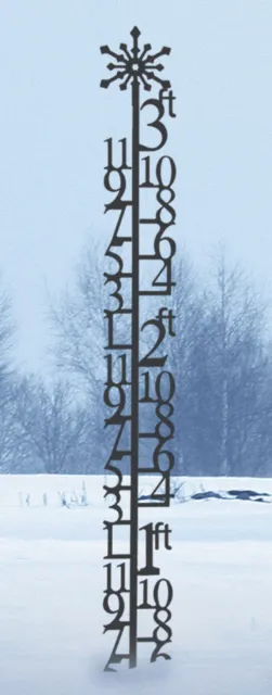 Wrought Iron 3 Foot Snowflake Snow Gauge 50.5" (Made in USA)