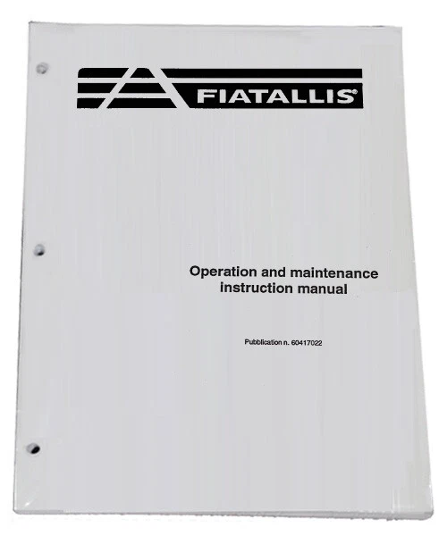 FIAT-ALLIS 2000PSB Loader Excavator Owners Manual Operators Maintenance Book