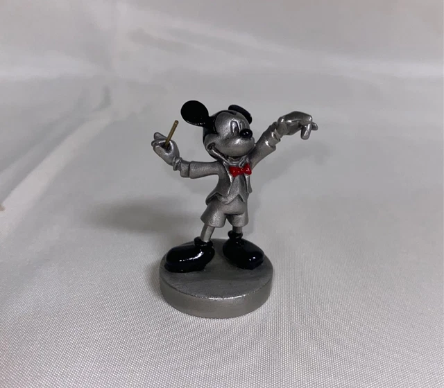 VINTAGE WALT DISNEY Mickey Mouse Pewter Music Conductor Figurine by