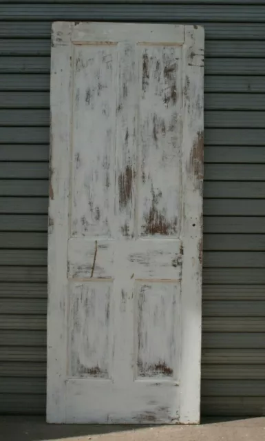 Reclaimed 29 1/2" x 76 3/4"  Pine Victorian Door 4 Panel Internal Doors  ref 978