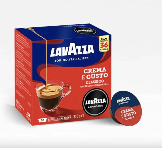 Caffè Lavazza -A Modo Mio - Crema e Gusto - 36-72-108-144-180-216-252-324-360 Pz