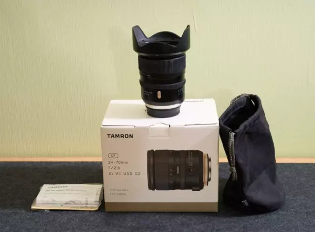 Tamron SP 24-70mm f/2.8 Di VC USD G2 - Canon EF Fit, Full Frame, Boxed with bag