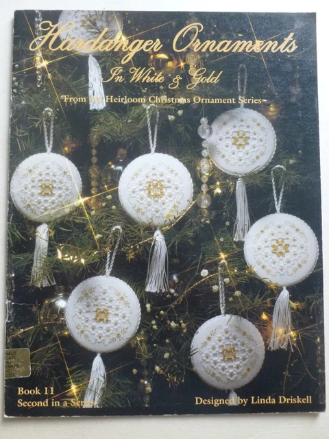 HARDANGER ORNAMENTE in Weiß & Gold - Hardanger Stickmuster