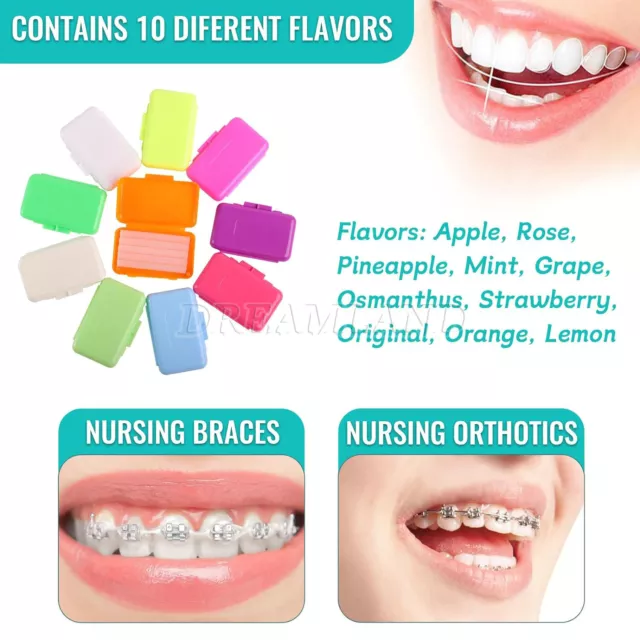 10 Packs Fruit Scent Dental Orthodontics Ortho Wax For Braces Gum Irritation
