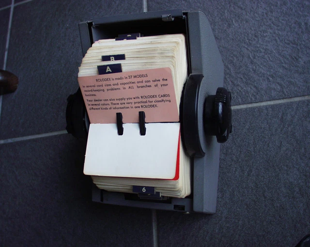 Rolodex Rollkartei Metall Visitenkartenhalter Retro aus New York 60/70er Jahre