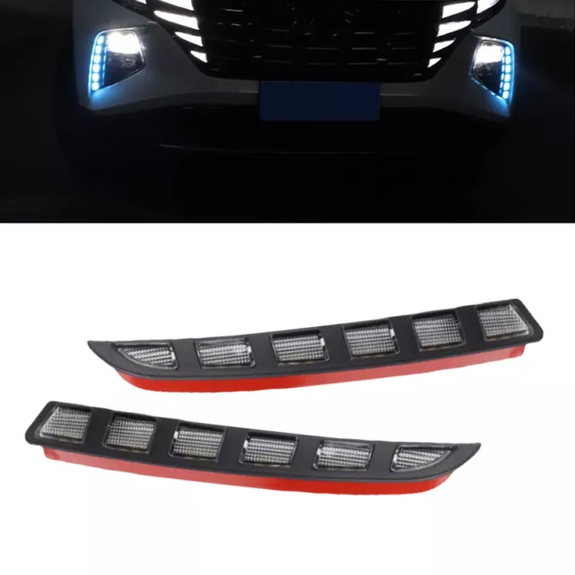 Fit for Hyundai Tucson 2021-2022 LED DRL Daytime Running Driving Light Fog Lamps