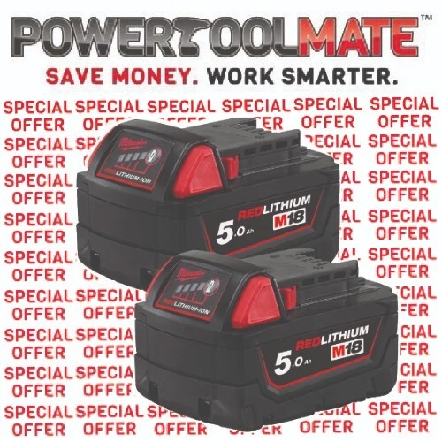 Milwaukee 5ah battery twin pack deals