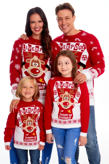 Mens Christmas Xmas Jumper Sweater Novelty Football Jumpers Ugly Pullover Santa
