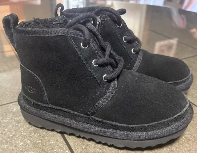 UGG  Neumel II Boot Black Size 12 Style 1017320T Toddler Lace Up Suede
