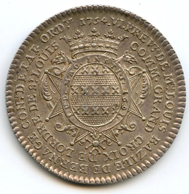 LOUIS XV VILLE de Paris LouisBazile de Bernage Jeton 1754 Feuardent