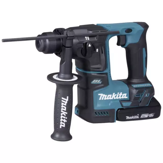 Makita DHR171RAJ SDS-Plus-Marteau perforateur sans fil 18 V 2 Ah Li-Ion + 2