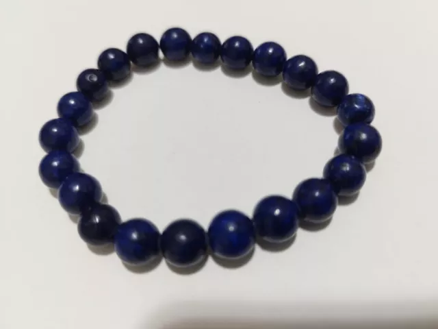 Pulsera de lapislázuli de 8 mm-Piedras preciosas  para la curación y equilibrio