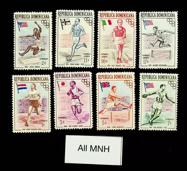 Dominican Republic Olympic Games Set Of 8 Fine Mnh Stamps