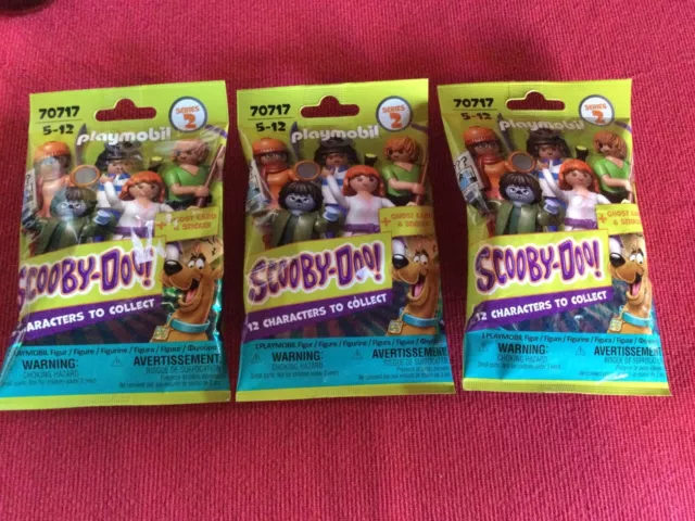 PLAYMOBIL 70717 - SCOOBY-DOO - LOT de 3 Figurines Mystery - Série 2