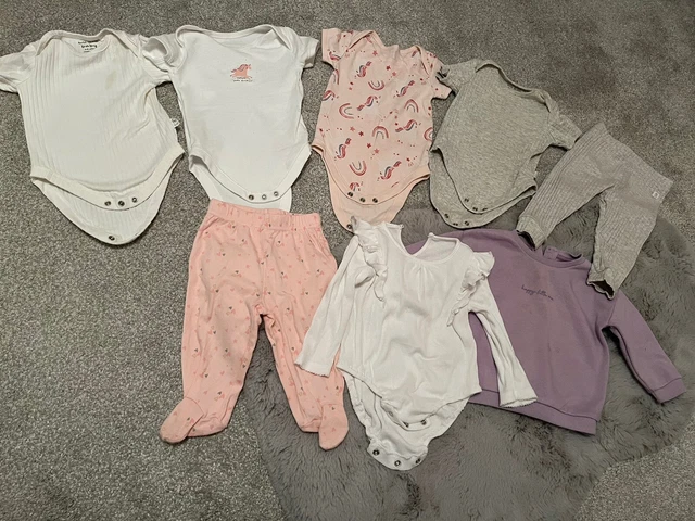 Baby girl bundle jumper leggings vests river island 6-9 Months