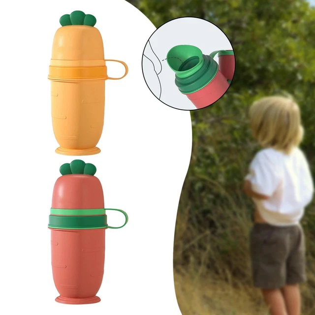 Conteneur de pipi de toilette d'urgence de pot de voyage 2 pièces avec poignée