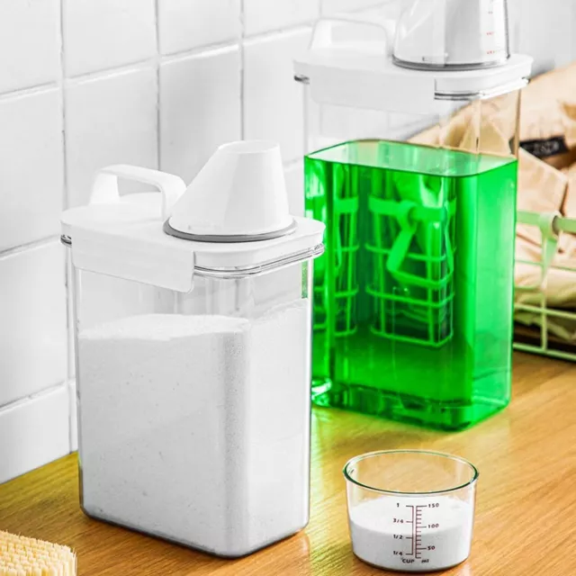 Laundry Detergent Dispenser Clear Container W/measuring Cup For