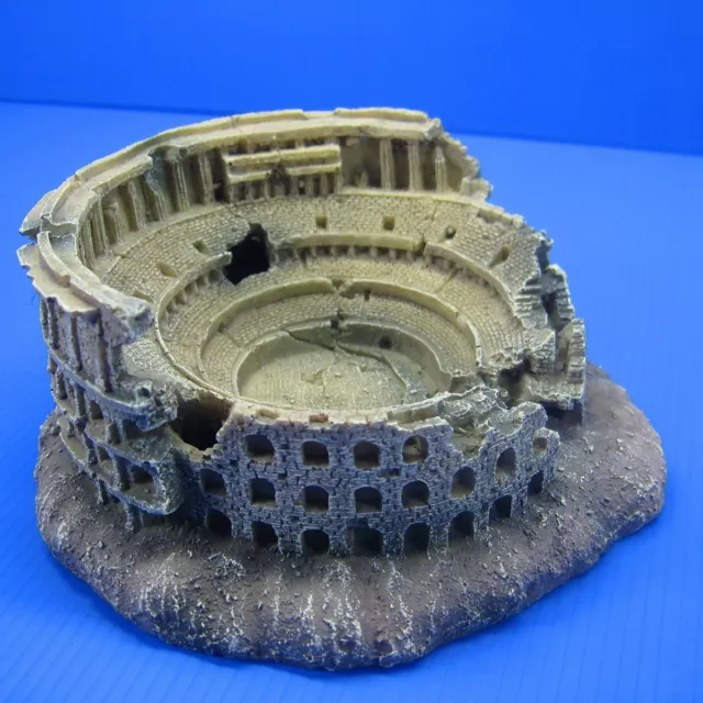 Roman Coliseum Cave Aquarium Decorations - Arena Colosseum Fish Tank Decor Small