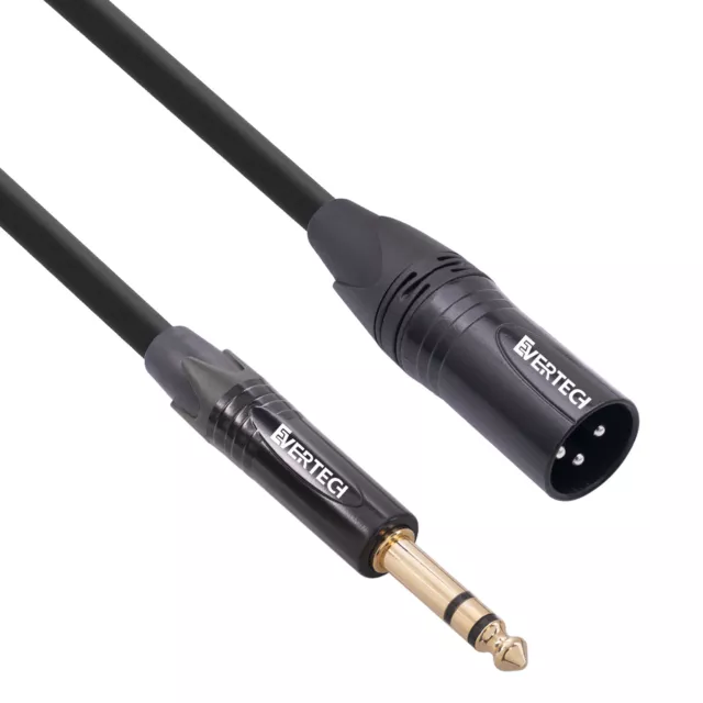 Balanced XLR Male to TRS 1/4" 6.35mm Stereo Microphone Cable 0.3M 1M 3M 5M 10M