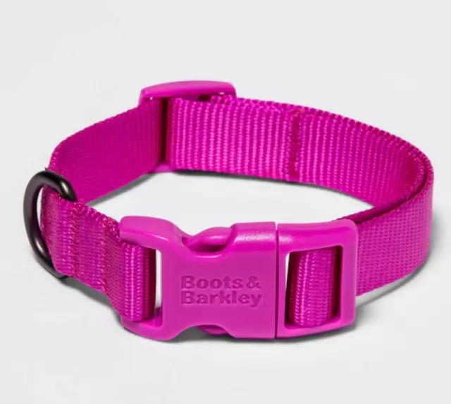 NEW Boots & Barkley Dog Adjustable Collar Pink Color Matching Buckle Size XS