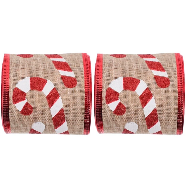 2x Von Weihnachten Geschenk Verpackung Band Weihnachten Dekorative Band