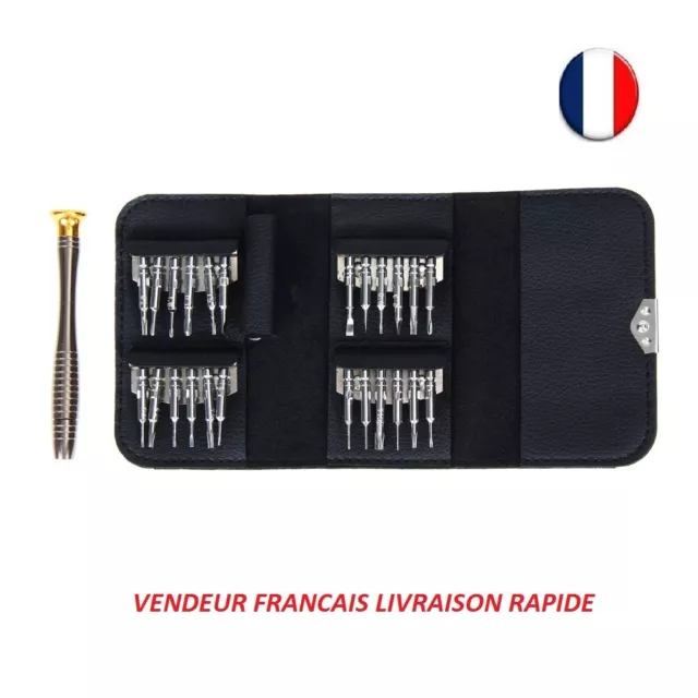 kit 25 en 1 tournevis de précision outil torx tournevis réparation téléphone pc