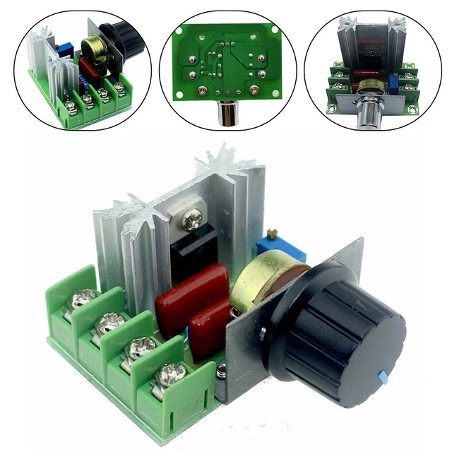 Regolatore Di Velocà Del Motore Ca 220V Monofase 6 15 25 40 60 90 120 200 250w Regolare La Velocita In Avanti Per Il Controllo Del Motore A Corrente Alternata