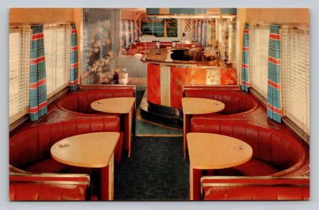 Timberline Tavern Southern Pacific RR Shasta Daylight Dining Car UNP Postcard