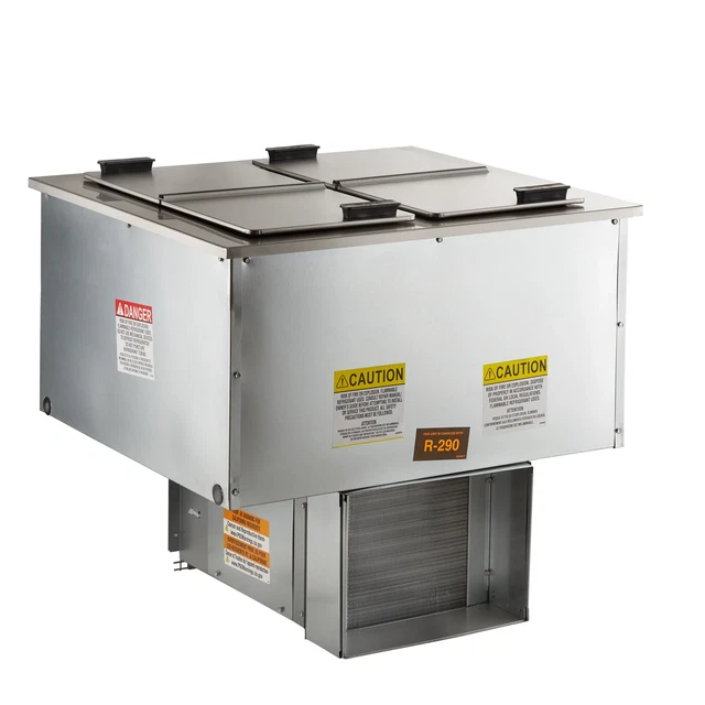 Delfield 12 Gallon Drop In Freezer with Stainless Steel Lids