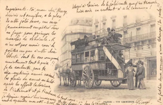Cpa 75 Paris Un Omnibus