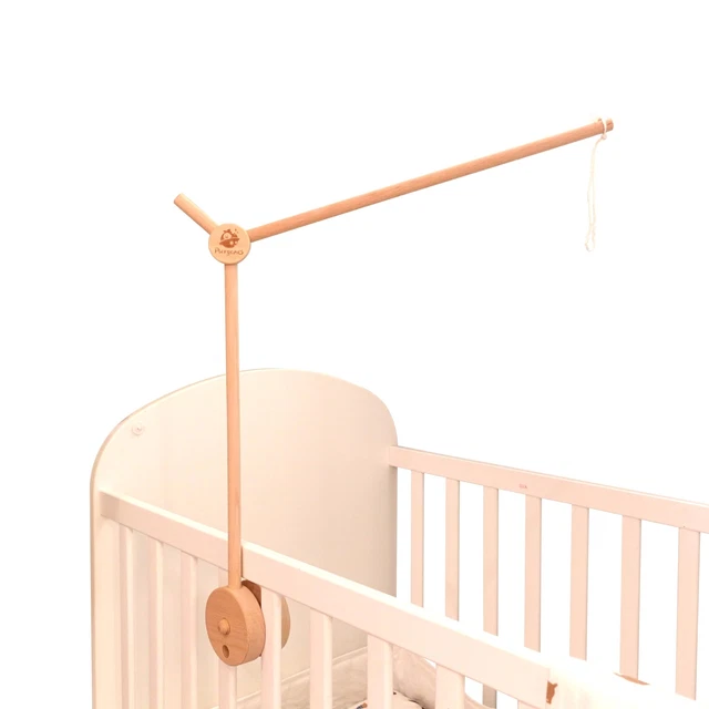 Support Mobile Bébé Sur Pied 160cm - Bras En Bois Pour Mobile Lit, Table à Langer