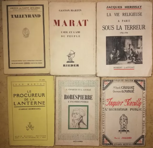 Lot de 6 livres anciens RÉVOLUTION FRANCAISE France