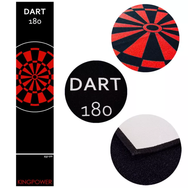 Dartteppich Dartmatte Darts Turnier Matte Dart Matte  290 x 60 cm Kingpower