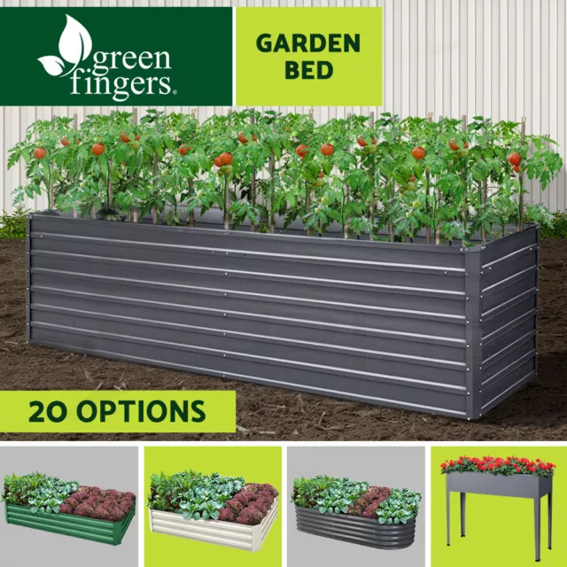 Greenfingers Garden Bed 20 Sizes Galvanised Steel Raised Planter Square X1/X2