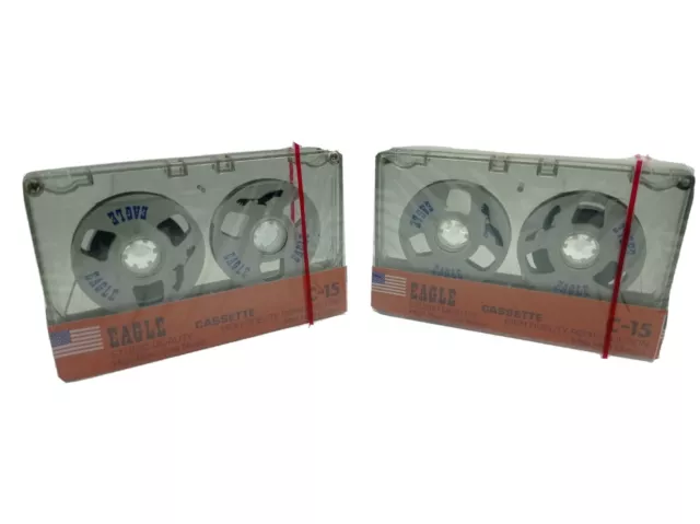 EAGLE C-15 REEL to Reel standard audio Cassette Tape 2 pack sealed vintage  rare £12.00 - PicClick UK
