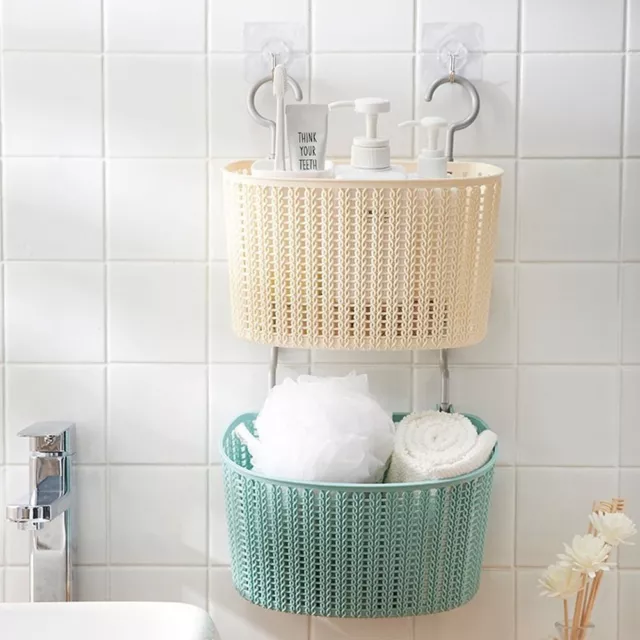 PP Hollow Basket Hangable Drain Basket Fashion Hanging Storage Basket  Kitchen