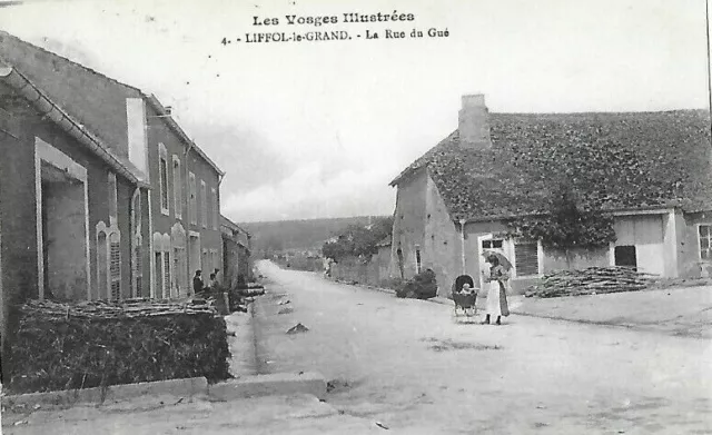 CPA antique postcard Lifol le Grand rue Vosges animated
