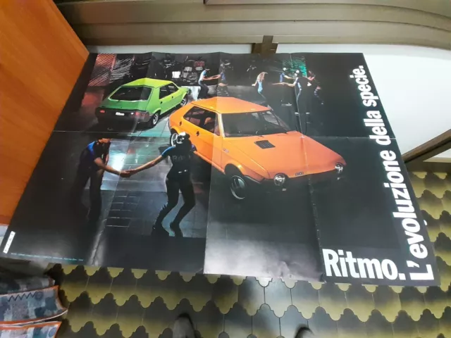 1978 FIAT RITMO SALES BROCHURE POSTER ITALIA ORIGINALE PROSPEKT  78x55 cm