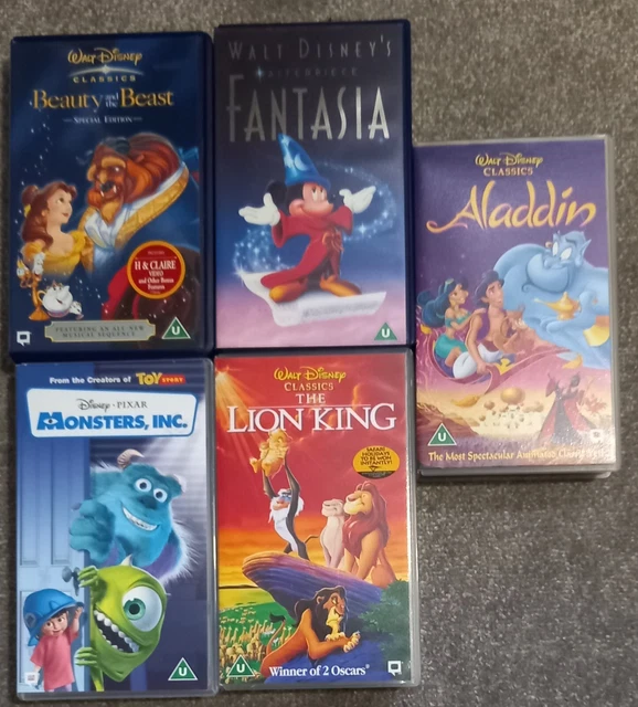 5 DISNEY CLASSICS Children VHS Tapes PAL UK Job lot 2 Lion King Aladdin Monsters £4.99 PicClick UK